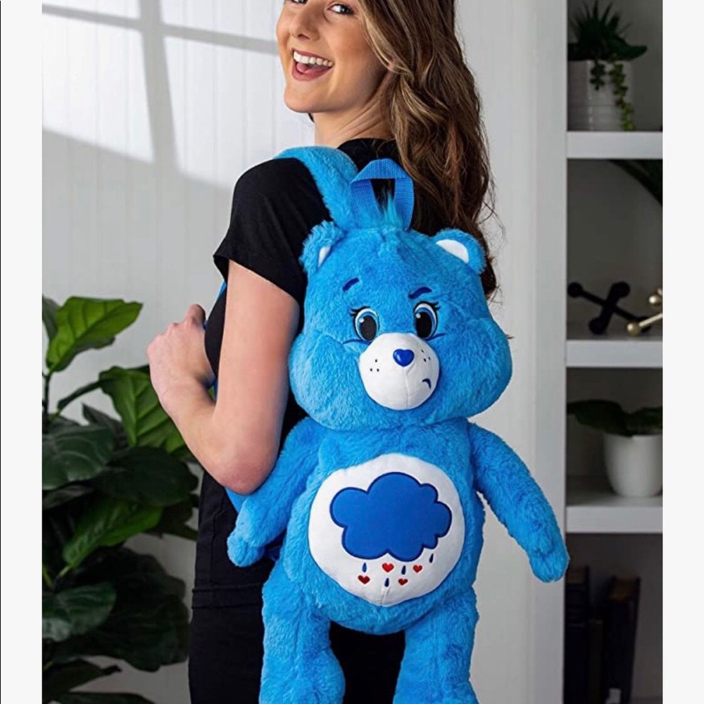 NWT. 💙Care Bears 🐻 Blue plush Grumpy Backpack🌧